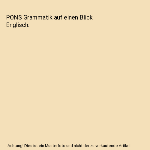 PONS Graatik auf einen Blick Englisch PONS Auf einen Blick PDF