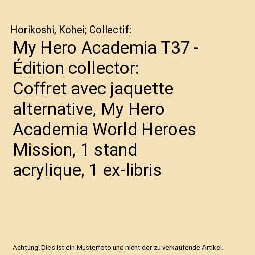 My Hero Academia T37 - Édition collector: Coffret avec jaquette alternative, My - Foto 1 di 1