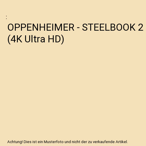 OPPENHEIMER - STEELBOOK 2 (4K Ultra HD) - Bild 1 von 1